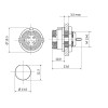 SP1312/P4 Вилка 4 контакти на панель, IP68, 200В, 5А, пайка, WEIPU SP1312/P4 Вилка 4 контакти на панель, IP68, 200В, 5А, пайка, WEIPU